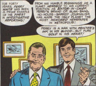 Perry White and Morgan Edge. Art by Curt Swan and Frank Chiaramonte, 1979.