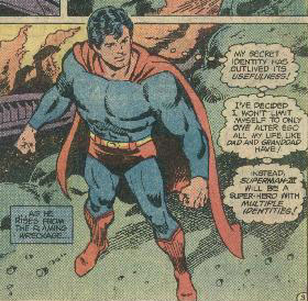Superman III, before earning his S emblem by Curt Swan and Joe Staton, Superman #354, 1980